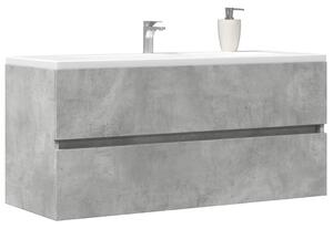 Betonszürke szerelt fa mosdószekrény 100 x 38,5 x 45 cm