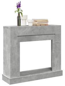 Betonszürke szerelt fa kandallóburkolat 100 x 30 x 87,5 cm
