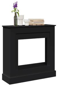 Fekete szerelt fa kandallóburkolat 90 x 30 x 90 cm