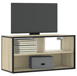 Sonoma tölgy színű szerelt fa és fém TV-szekrény 80x31x39,5 cm