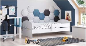 Kobi Luk Ifjúsági ágy matraccal 140x70cm - fehér - Többféle matricával
