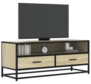 Sonoma tölgy színű szerelt fa és fém TV-szekrény 100x34,5x40 cm