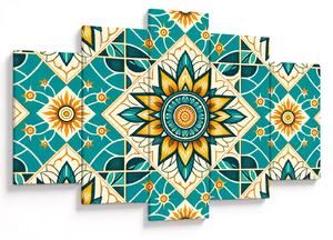 Kép - Türkiz minta (150x105 cm)