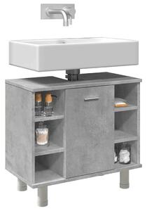 VidaXL betonszürke szerelt fa fürdőszobaszekrény 60 x 32 x 53,5 cm