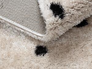 Bézs-fekete pöttyös FEBIE szőnyeg Méret: 120x170 cm