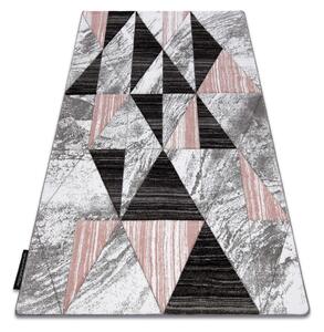 Szürke-rózsaszín geometrikus ALTER szőnyeg Méret: 80x150 cm