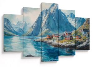 Kép - Norvég falu (150x105 cm)