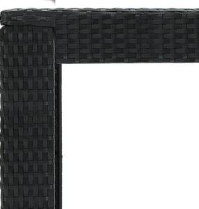 VidaXL fekete polyrattan kerti bárasztal 140,5 x 60,5 x 110,5 cm