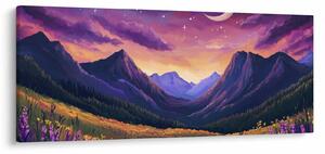 Kép - Lila táj (120x50 cm)