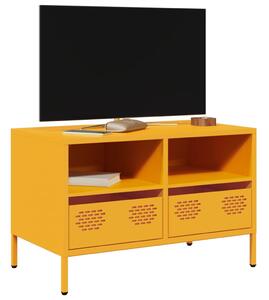 Mustársárga hidegen hengerelt acél TV-szekrény 68x39x43,5 cm
