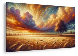 Kép – Fa a mezőn (90x60 cm)