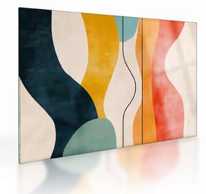 Üveg kép - Minimalista színes illusztráció II. (70x50 cm)