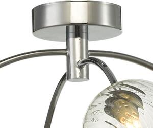 Dar lighting modern mennyezeti lámpa izzy csiszolt króm átlátszó darizz0450-03