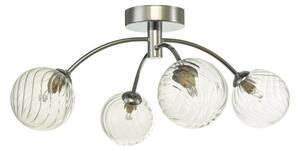 Dar lighting modern mennyezeti lámpa izzy csiszolt króm átlátszó darizz0450-03