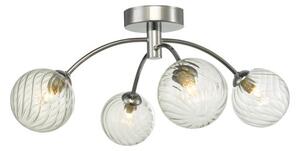 Dar lighting modern mennyezeti lámpa izzy csiszolt króm átlátszó darizz0450-03