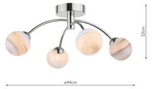 Dar lighting modern mennyezeti lámpa izzy csiszolt króm sokszínű darizz0450-07