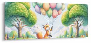 Kép – Boldog róka (120x50 cm)
