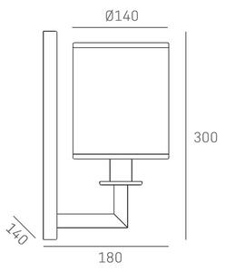 Cosmolight modern fali lámpa lille sárgaréz cosw01906br-wh