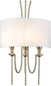 Cosmolight glamour klasszikus fali lámpa las vegas fehér arany cosw03728au-wh