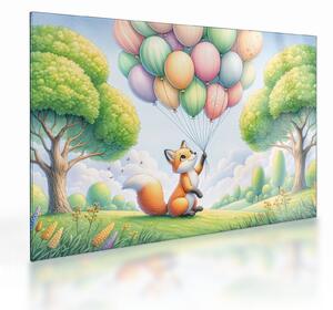 Üveg kép – Boldog róka (70x50 cm)