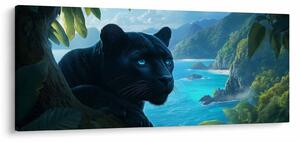 Kép - Fekete párduc a dzsungelben (120x50 cm)