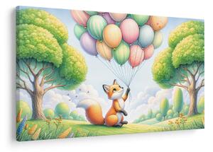 Kép – Boldog róka (90x60 cm)