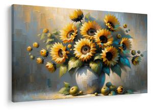 Kép – Napraforgós váza (90x60 cm)