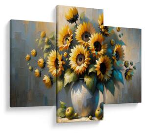 Kép – Napraforgós váza (90x60 cm)