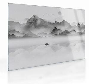 Üveg kép - Japán tó (70x50 cm)