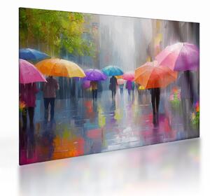 Üveg kép - Esős nap (70x50 cm)