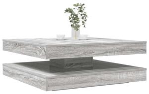 Szürke sonoma dohányzóasztal 360 fokban forgatható 90x90x34,5cm