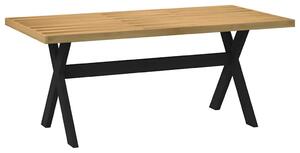 Étkezőasztal NOAIN X alakú lábak 180x90x75 cm tömör fa fenyőfa