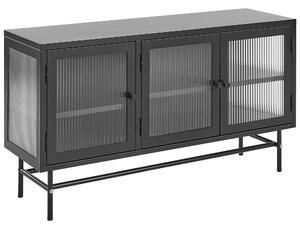 Vitrin DEVON 115 cm Fém Fekete