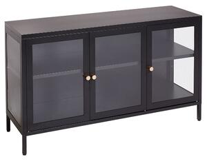 Vitrin NEWPORT 115 cm Fém Fekete