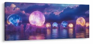 Kép - Bolygók a vízen (120x50 cm)