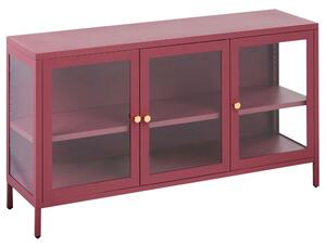 Vitrin NEWPORT 115 cm Fém Sötétpiros