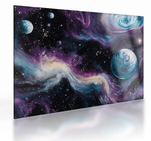 Üveg kép - Festett univerzum (70x50 cm)