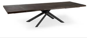SPIKE modern bővíthető étkezőasztal - sötét tölgy/fekete - 160-240cm