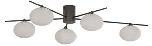 Mennyezeti Lámpa Lindby, Valisa, dimmable, Fekete, Nappali, Üveg