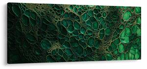 Kép - Zöld mikroszkópos kép (120x50 cm)