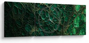 Kép - Zöld mikroszkópos kép (órával) (90x30 cm)