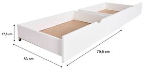Wilsondo PERY fa házikó ágy 90x200 ágyneműtartóval - fehér