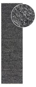 Sötétszürke kézi szövésű gyapjúkeverék futószőnyeg 60x230 cm Minerals – Flair Rugs