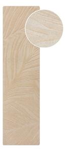 Bézs gyapjú futószőnyeg 60x230 cm Lino Leaf – Flair Rugs