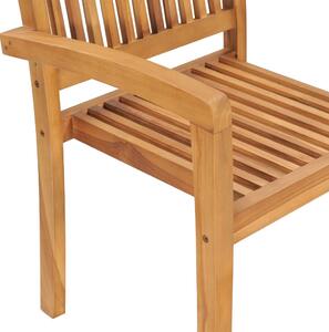 VidaXL 2 db tömör tíkfa kerti szék élénkzöld párnával