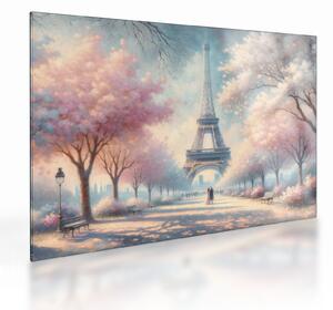Üveg kép – Tavasz Párizsban (70x50 cm)