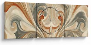 Kép - Örvények földszínekkel (órával) (90x30 cm)