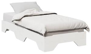 Ágy matrac nélkül rakásolható fehér 75x190 cm tömör fa