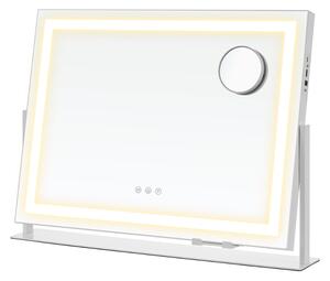 DAHLIA LED világítással ellátott kozmetikai tükör, 10x62,5x45,8 cm, fehér SongmicsHome
