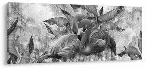 Kép - Flamingók graffiti (120x50 cm)